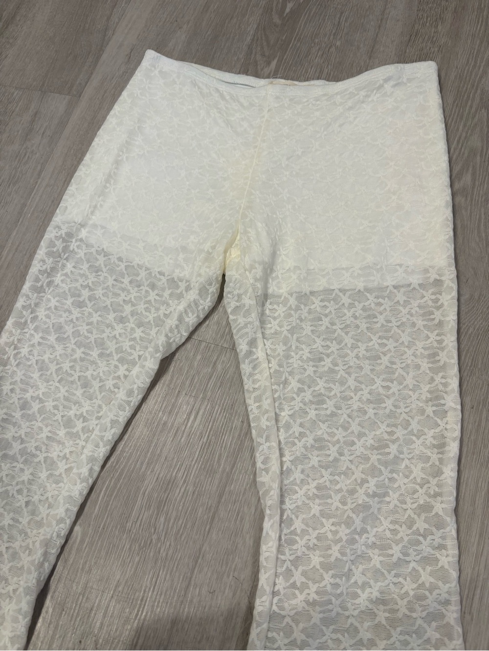 See You Monday Cream Lace Flare Bell bottom pants
